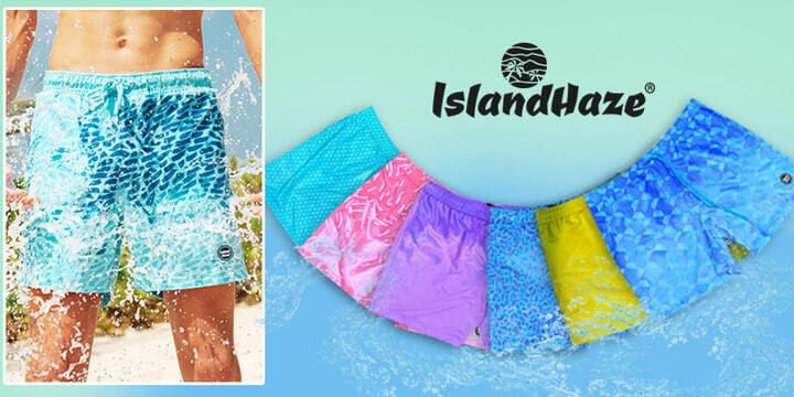 Enter the world of color-changing swim trunks with islandhaze!