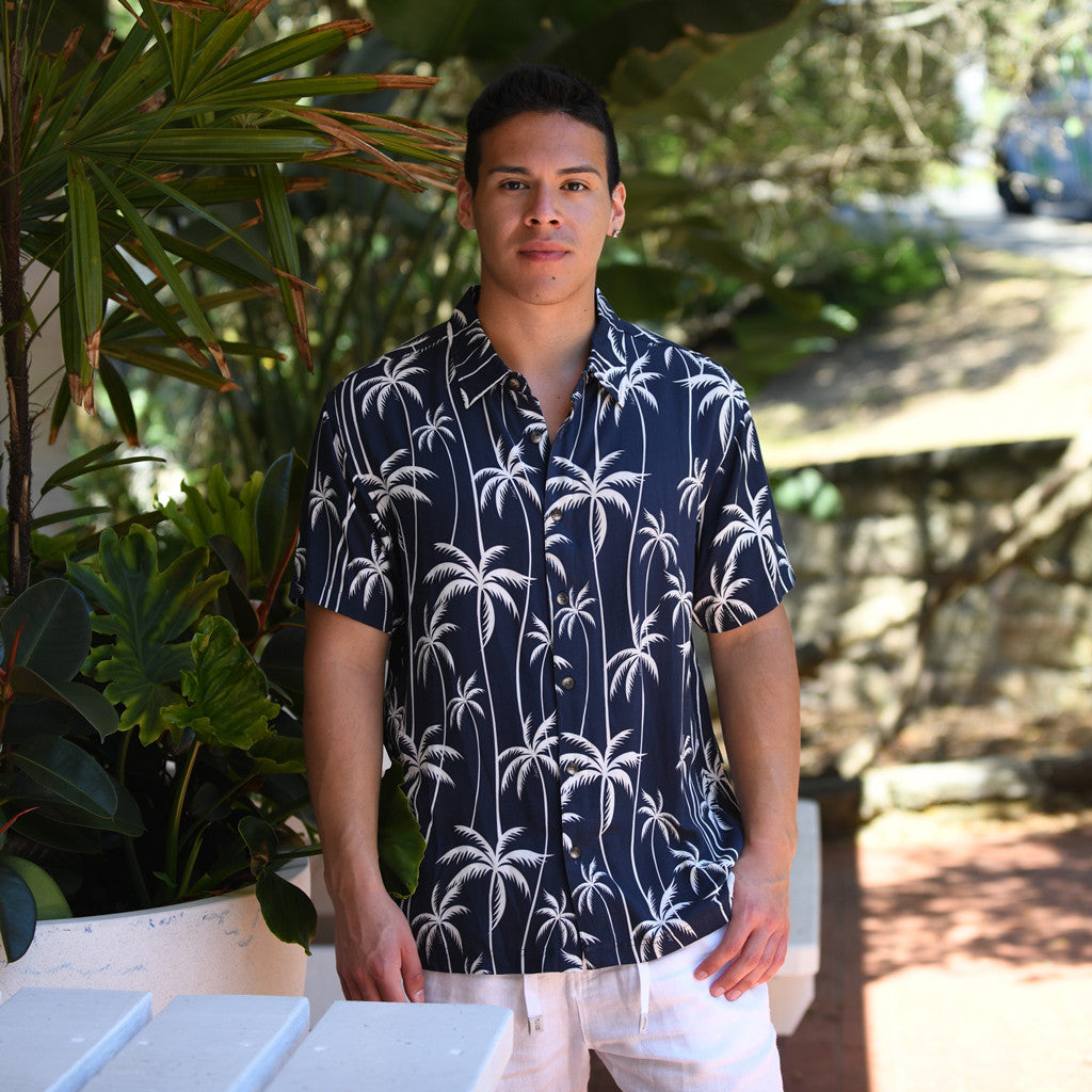 Men's hawaiian shirt-Old Miami