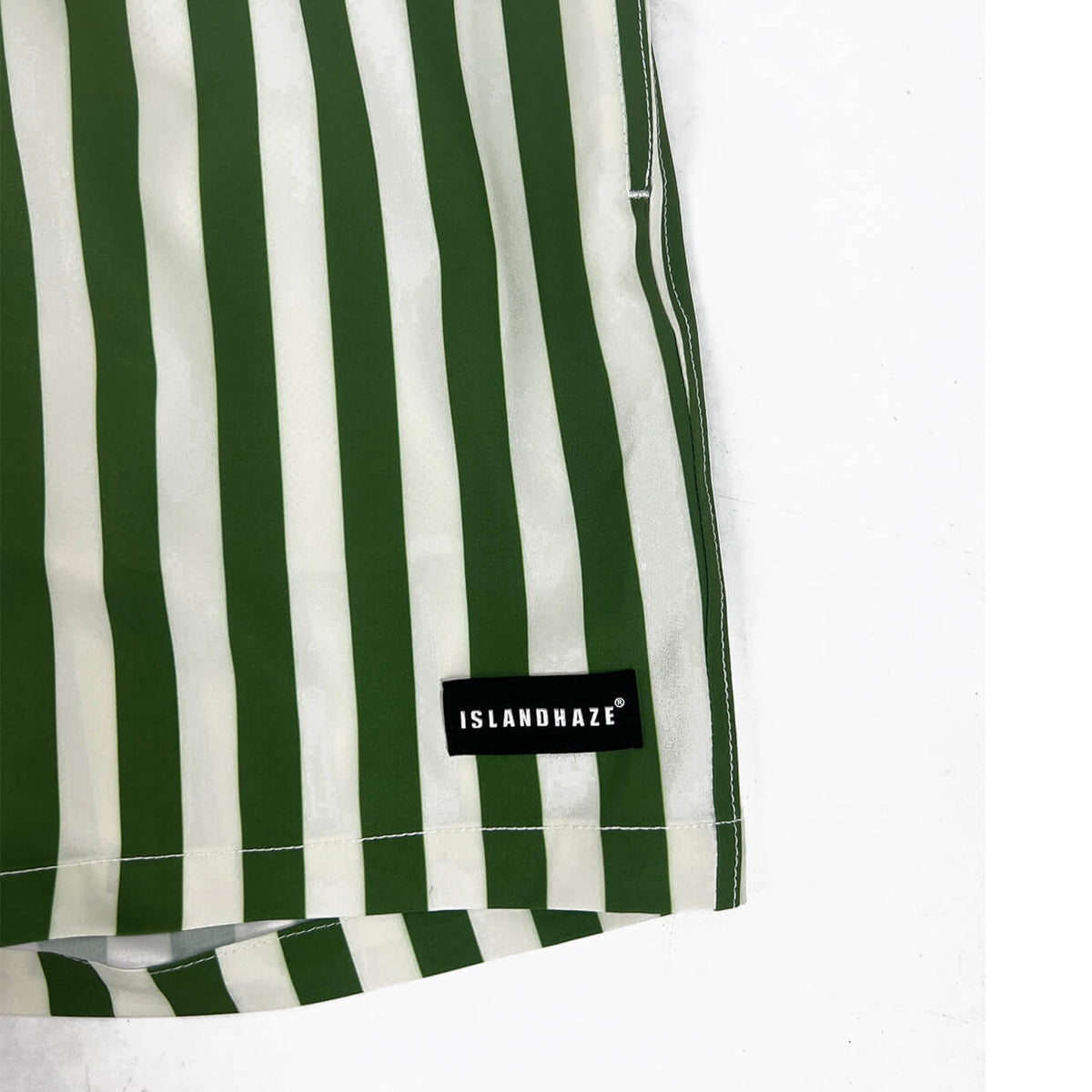 Men's Striped Shorts 5" Swim Trunks-Green