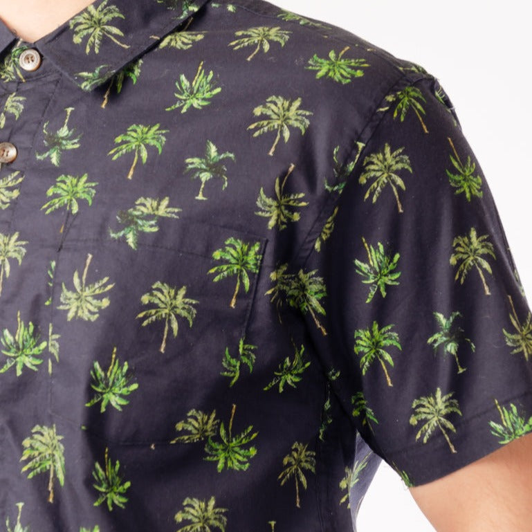Palm Tree Hawaiian Shirt  Coca Park Short Sleeve Shirt
