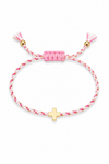 Adjustable Braided Cross Friendship Cord Bracelet