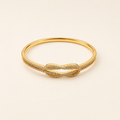 Pave Crystal Love Knot Bangle - Sparkle Hinged Cuff