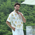Men's Coastal Short Sleeve Embroidered Shirt - TRISTAN