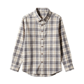 Men's Pure Cotton Double-Brushed Plaid Shirt
