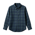 Men's Brushed Cotton Plaid Long-Sleeve Shirt