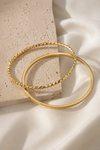Minimalist Gold Stacking Bangle Set