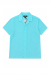 Men's Coastal Short Sleeve Linen Blended Textured Shirt - Sardinia