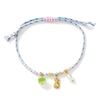 Handmade Boho Woven Cord Shell Charm Bracelet