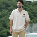 Men's Coastal Short Sleeve Embroidered Shirt - SUNCOOK