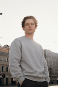 Unisex Relaxed Fit Pure Cotton L/S Pullover Sweatshirt