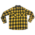 Vintage Washed Flannel Shirt Yellow