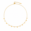 18K Gold Stainless Steel Mini Disc Choker Necklace