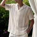 Men's Coastal Short Sleeve Button Down Cotton Shirt - Amilla Fushi
