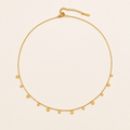 18K Gold Stainless Steel Mini Disc Choker Necklace