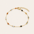 Multi Gemstone Station Jewelry Set - Necklace & Bracelet