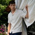 Men's Coastal Cotton Short Sleeve Button Down Shirt - Nectar