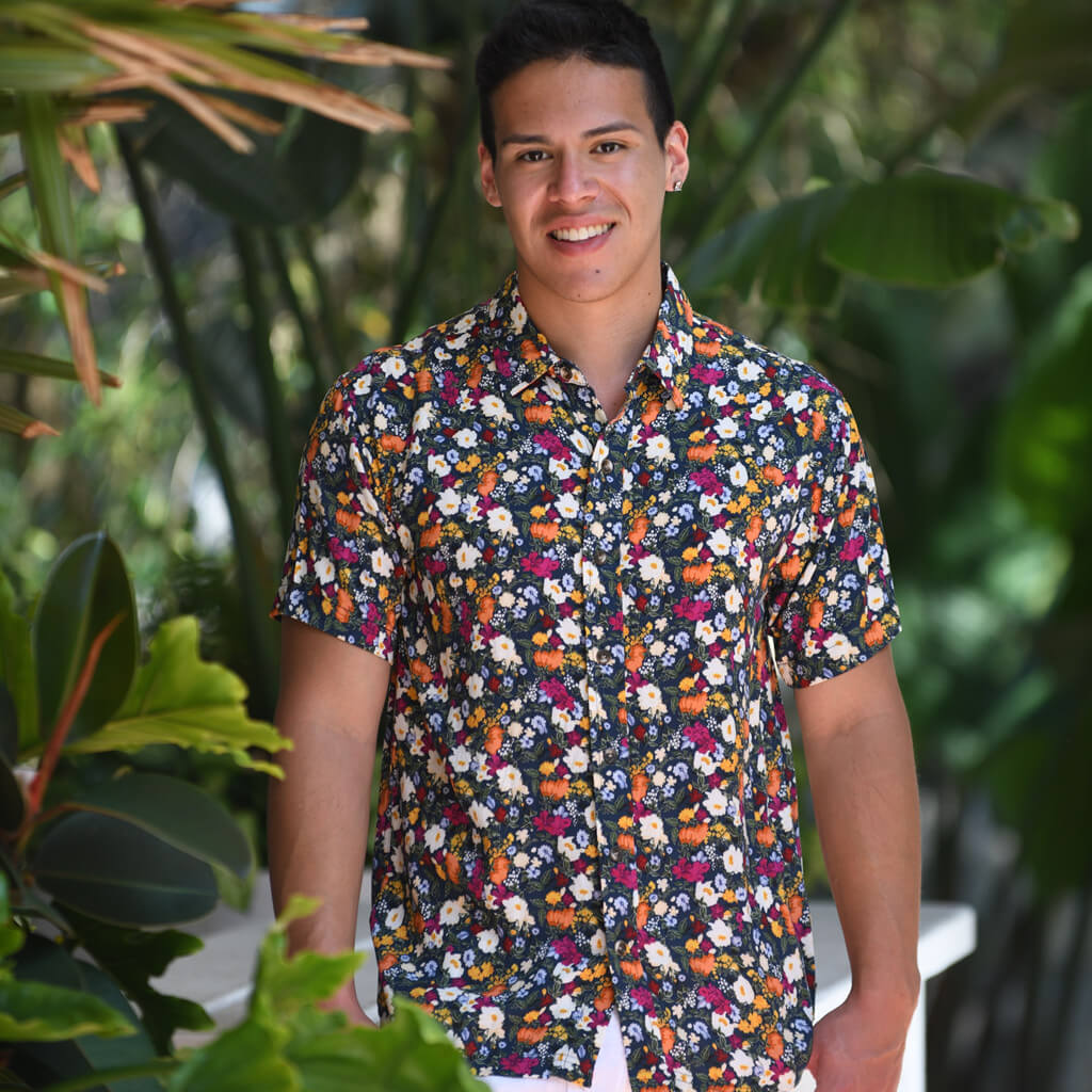 Hawaiian Men's Printed Woven Shirts - Indie Floral