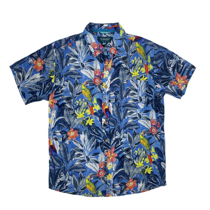 Hawaii Men's 100% Linen Shirts - Budgie Islandhaze
