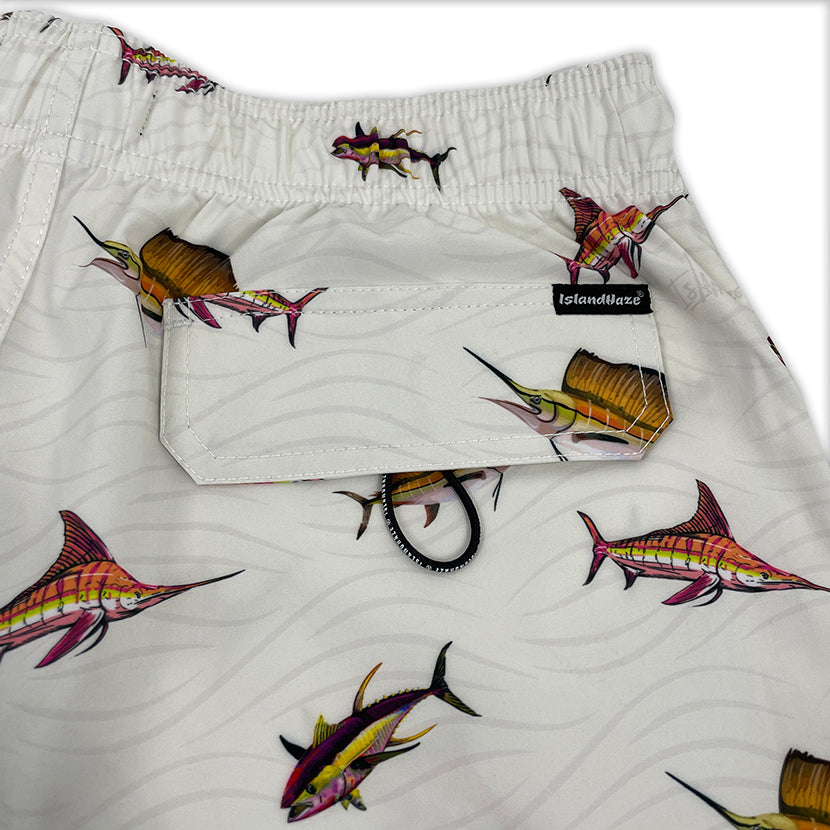 6“ Stretch Printed Volley Shorts SHARK CRUISE