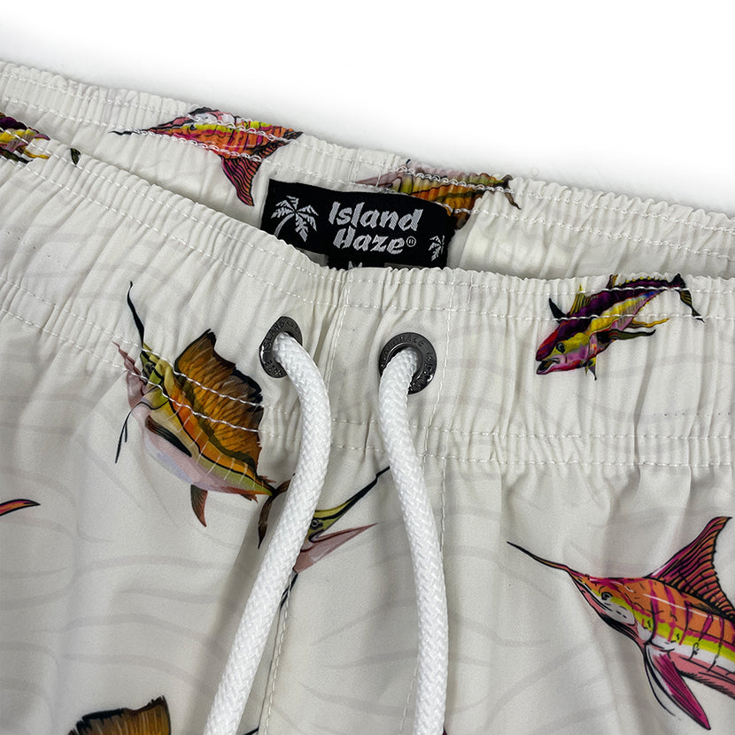 6“ Stretch Printed Volley Shorts SHARK CRUISE
