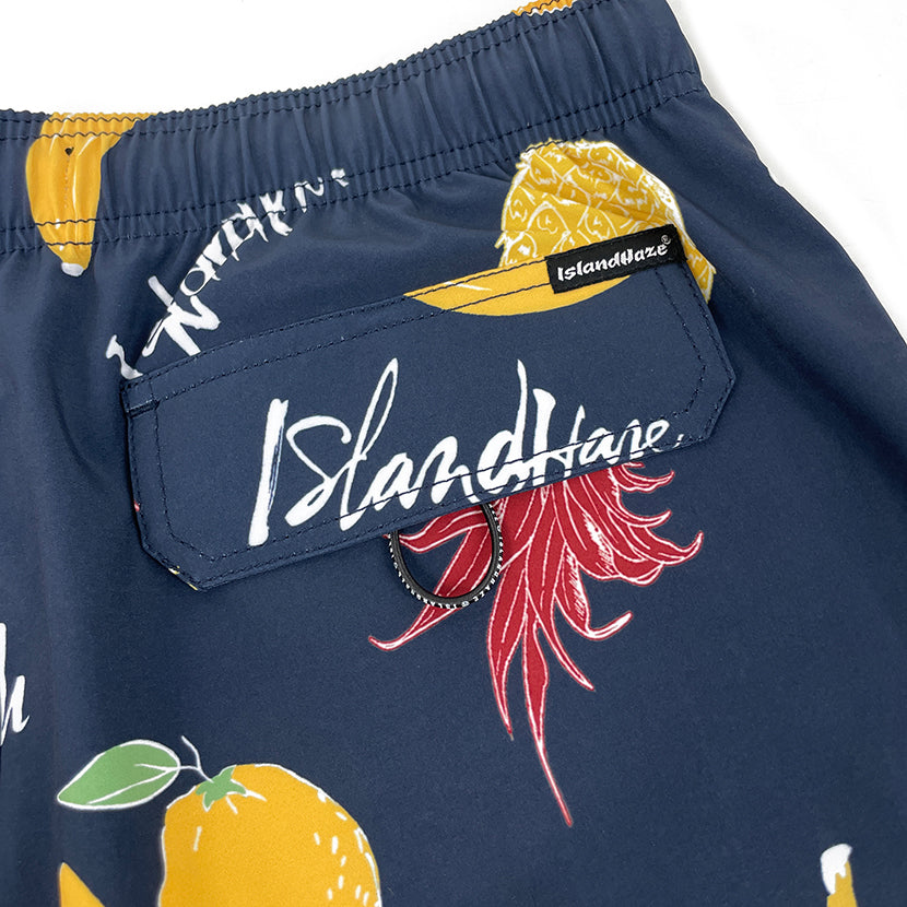6“ Stretch Printed Volley Shorts NAVY COSMOS