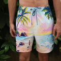 6“ Stretch Printed Volley Shorts-SOLOMON