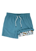 2 in 1 Stretch Men's Swim Trunks With Compression Liner Gym Shorts