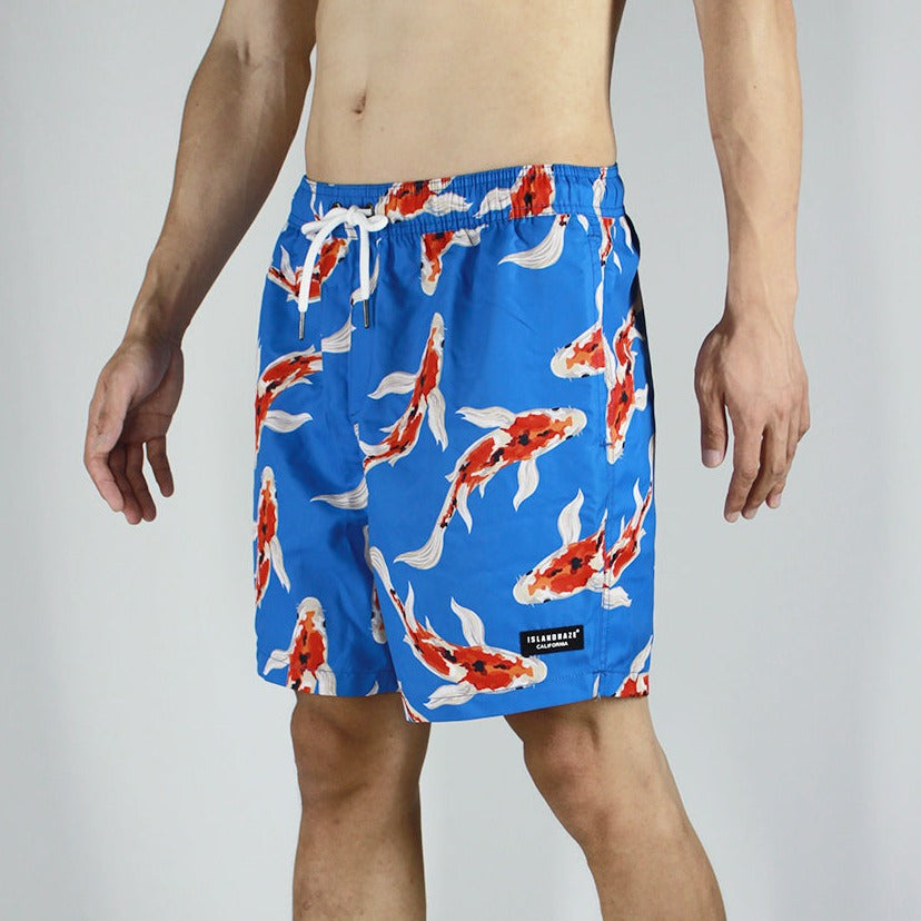 Men's 6'' volley swim shorts-Koifish Islandhaze