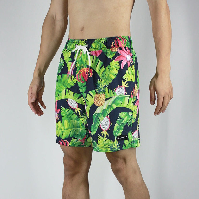 Men's 6'' volley swim shorts-Lost garden Islandhaze