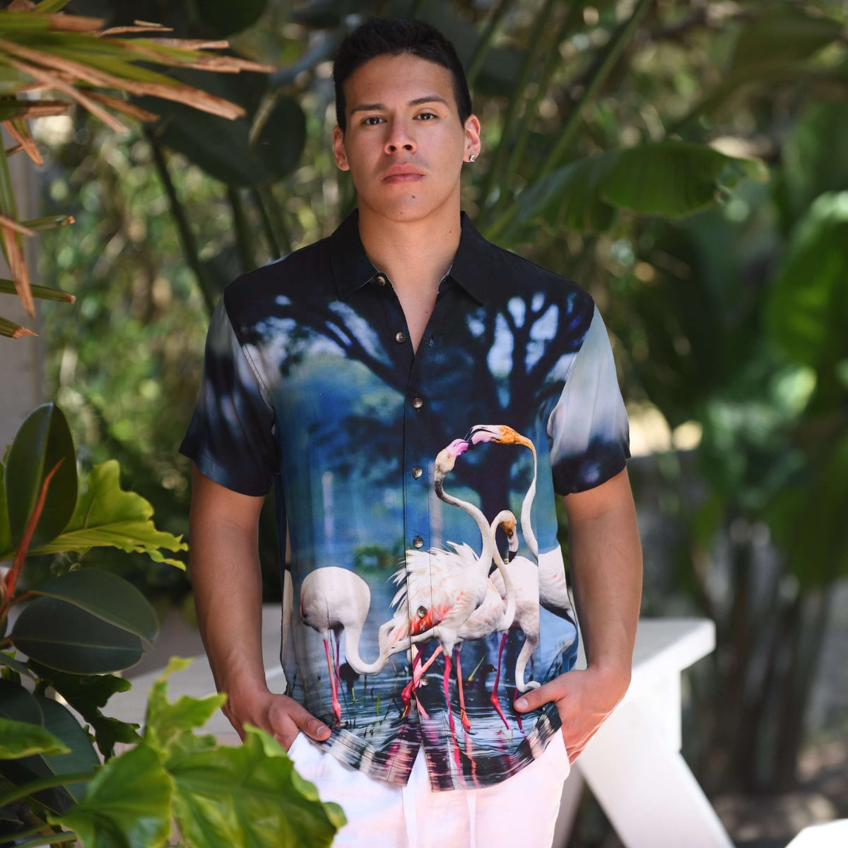 Men's hawaiian beach shirt Mingo