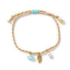 Handmade Boho Woven Cord Shell Charm Bracelet