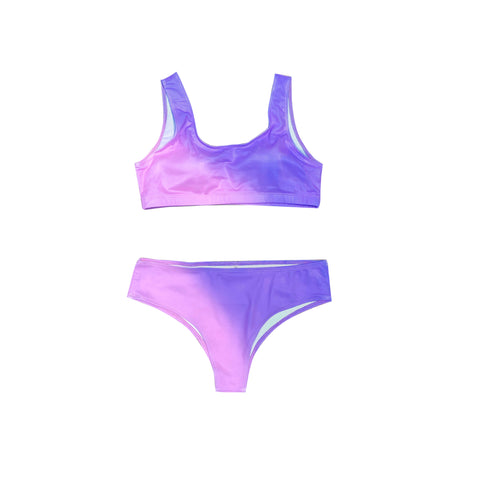 Islandhaze® color changing high waisted bikini -Pink to purple
