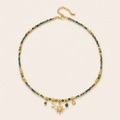 Celestial Star & Moon Gemstone Beaded Choker
