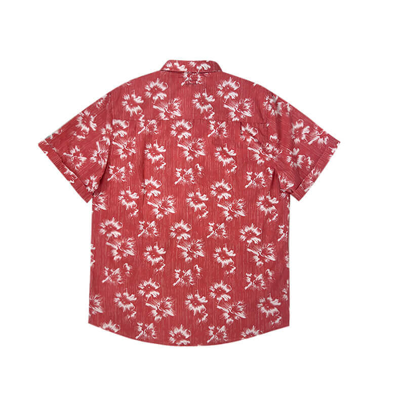 Hawaiian Shirt Red Tropical Coral