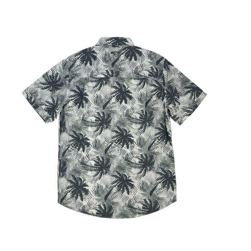 Hawaiian Shirt GreyTropical Shirt Palm trees
