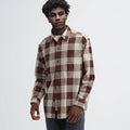 Plaid Performance Flannel Workshirt Dark red