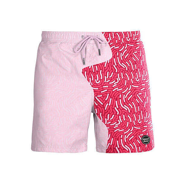 Men's Swim Trunks Wave Pattern Mens Color Changing Trunks