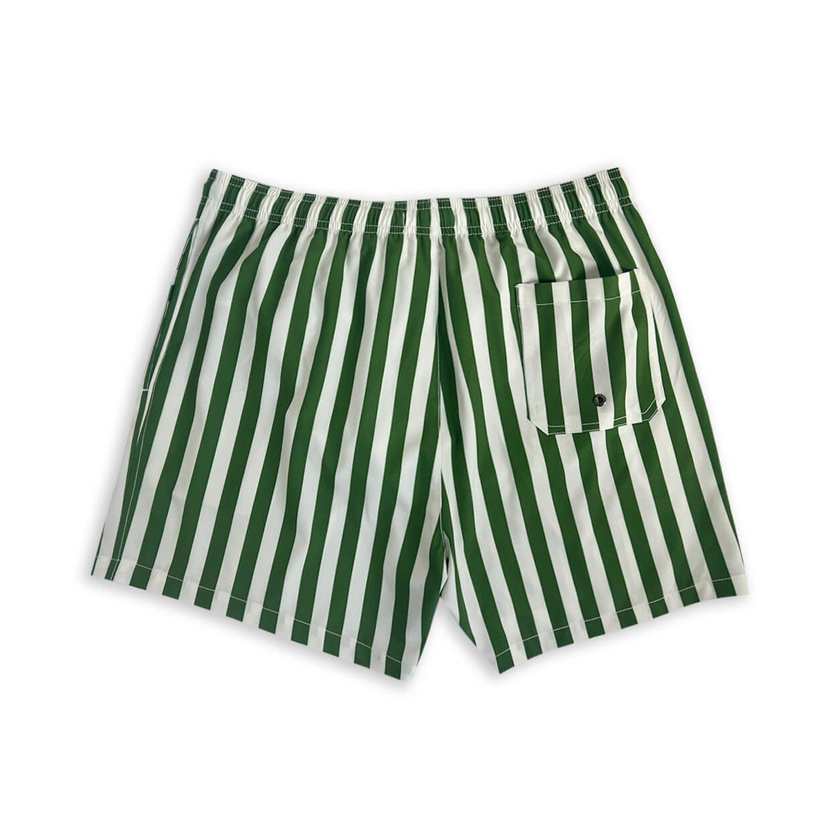 Men's Striped Shorts 5" Swim Trunks-Green