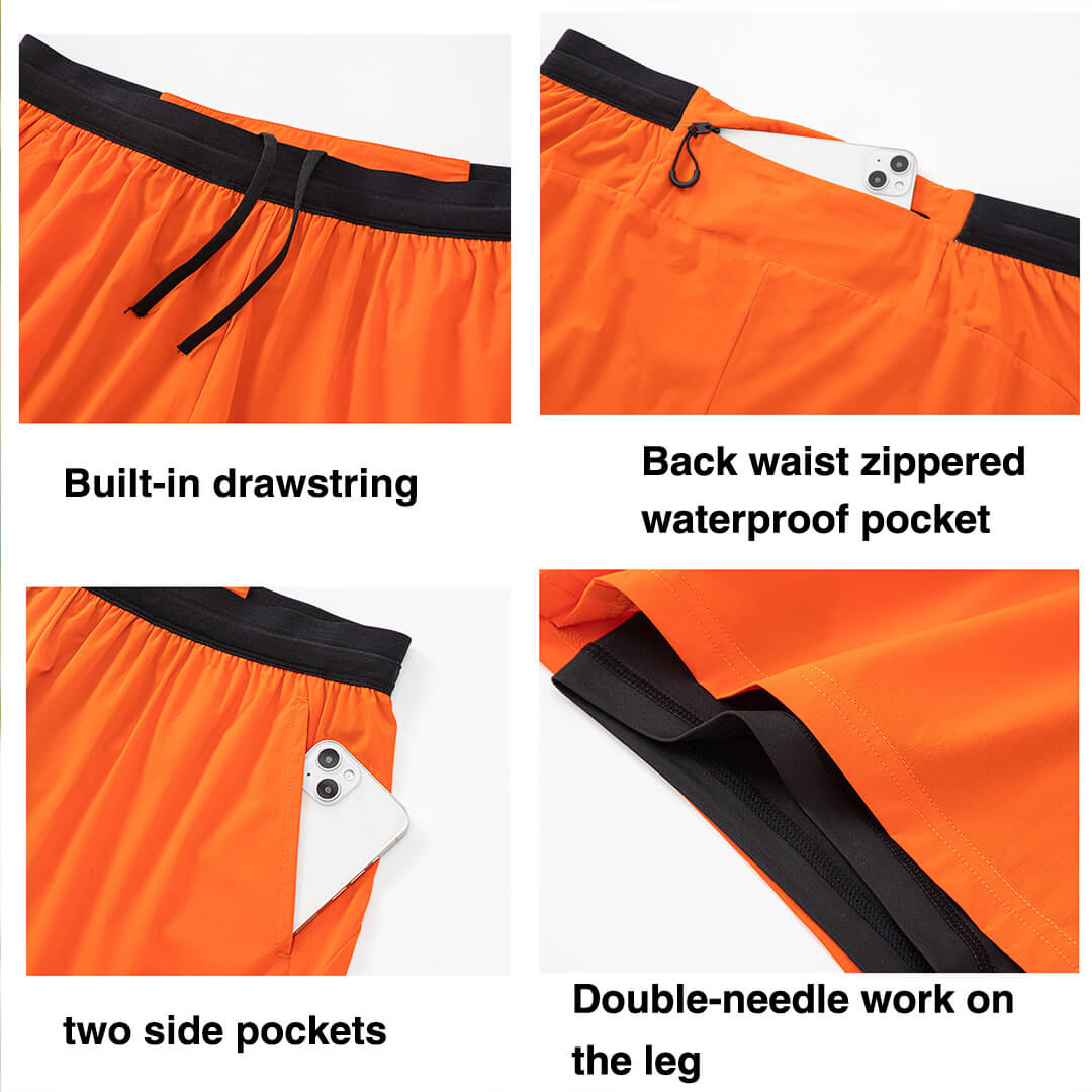 Gym Shorts with Built-in Compression Liner