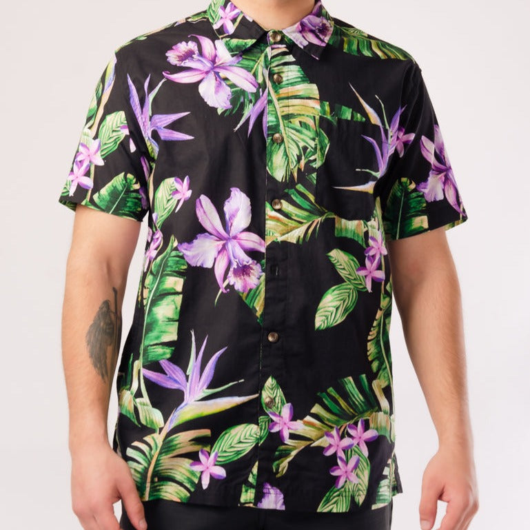 Purple Hawaiian Shirt Lavi Short Sleeve Shirt