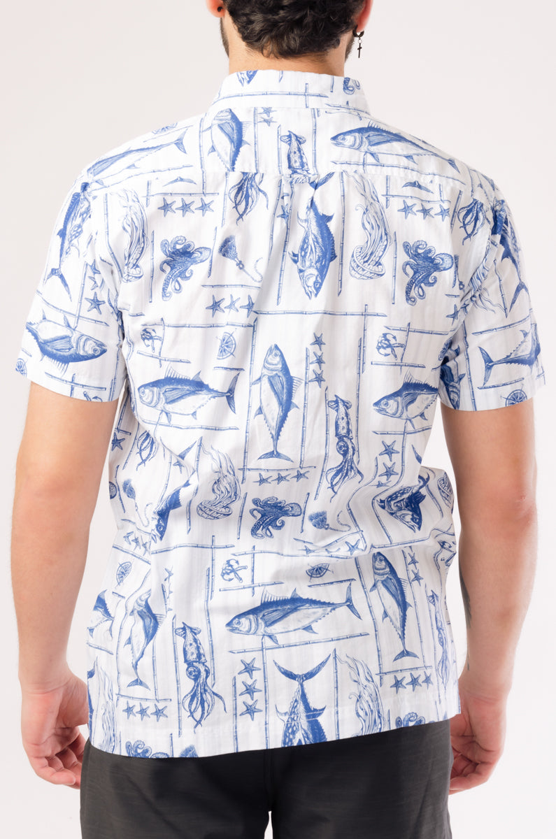 Men's Beach Shirt Fishball Short Sleeve Shirt