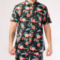 Flamingo Hawaiian Shirt Mingomix Short Sleeve Shirt